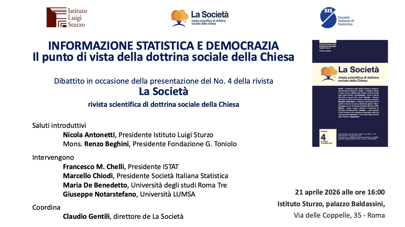 Informazione statistica e democrazia. Il punto di vista della dottrina sociale della Chiesa